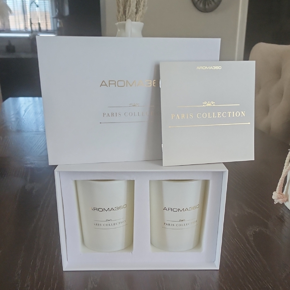 NWT Paris Collection White Scented Candle Gift Set IN Chandelier Scent